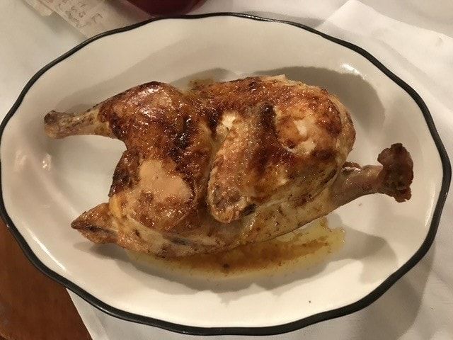 Half broiled chicken